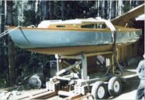 23' Cub, first cabin sailboat, as refinished 1971