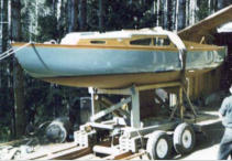 23' Cub, first cabin sailboat, as refinished 1971